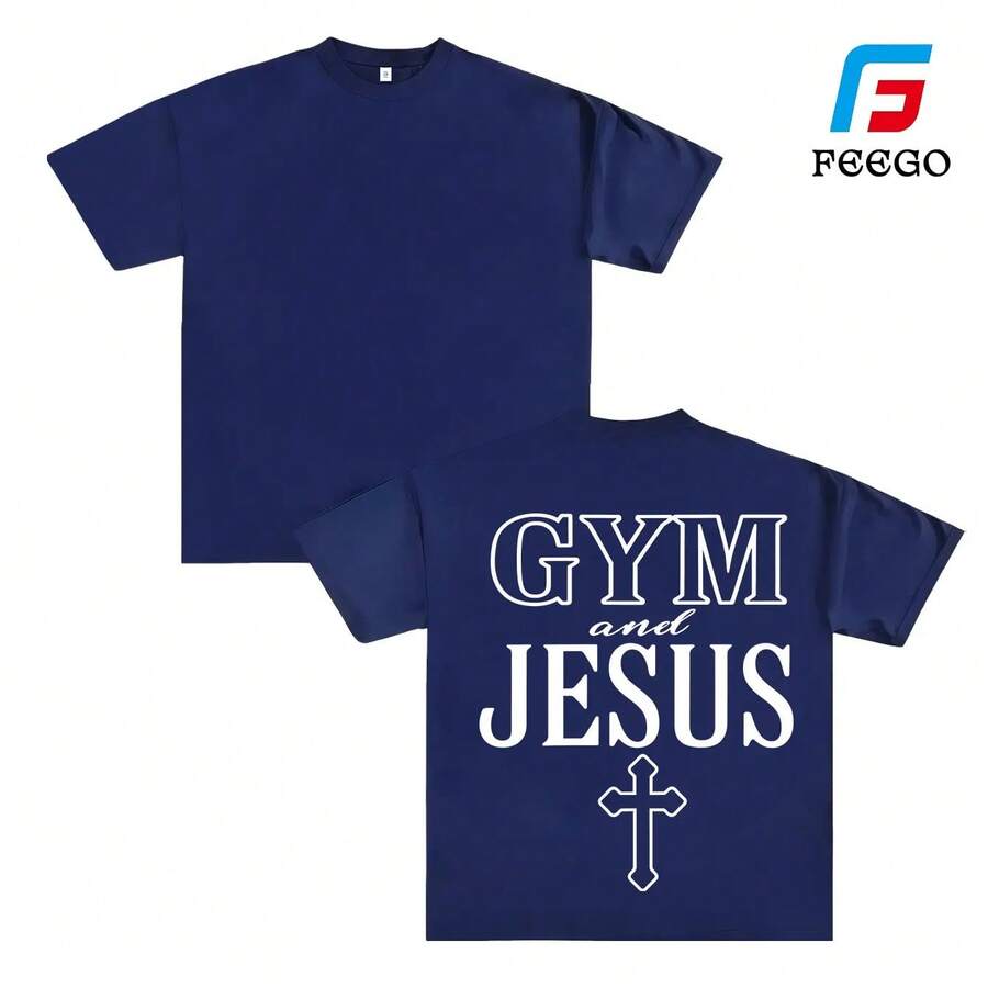 Camiseta de gimnasio cristiana, Camiseta de gimnasio y Jesús, Camiseta Pump Cover, Sudadera de fitness con temática de fe, Suéter de fe para culturismo, Regalo de levantamiento de pesas, Mujer de Dios, regalo de Dios, mercancía malvada. - Azul - Ver 1