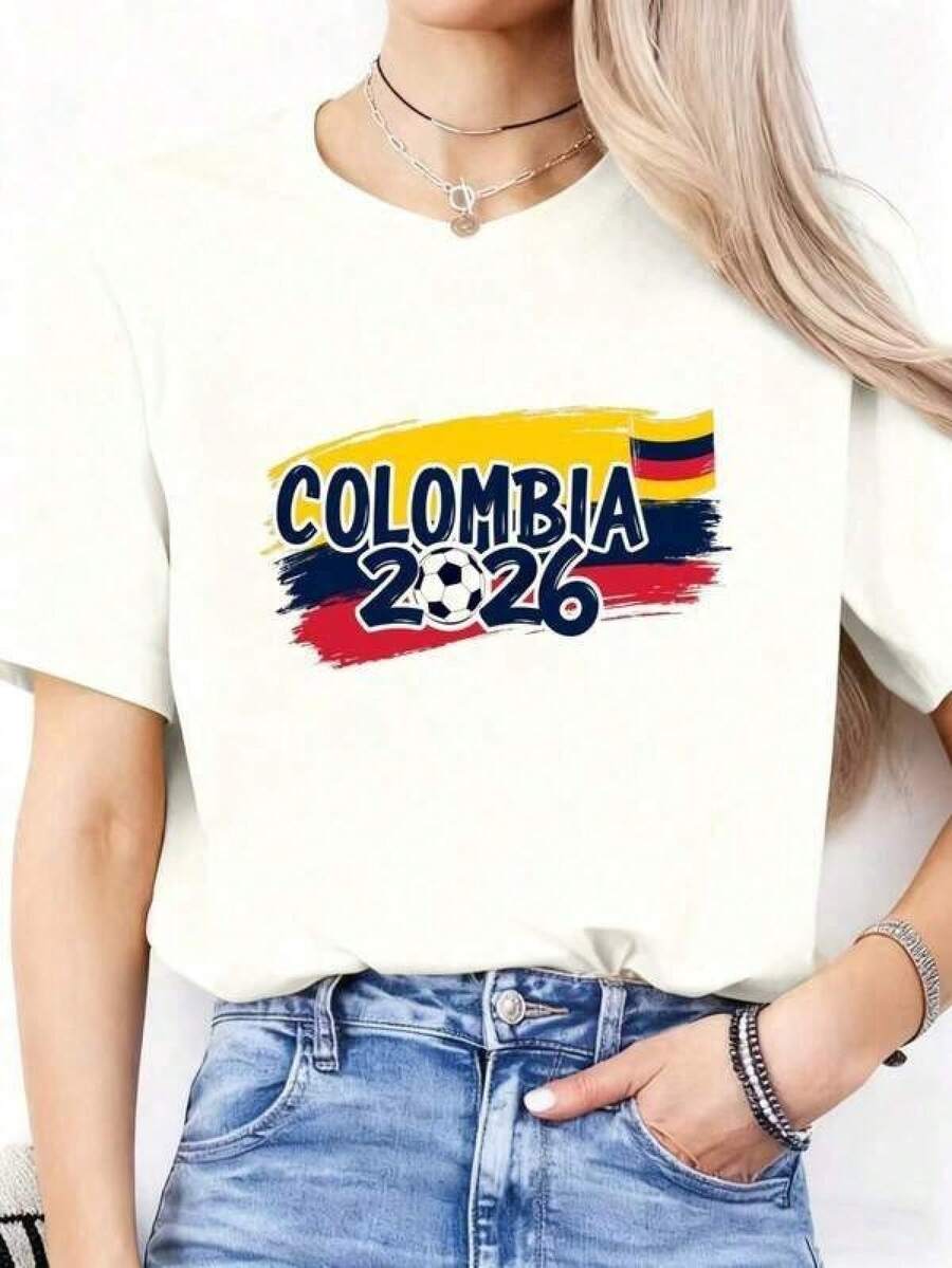 Camiseta unisex de algodón puro,2026MundoCopaTemáticoCamiseta2026FIFAMundoCopaCalificadoEquiposCamisetaFútbolAficionadosEE. UU. CanadáMéxicoEE.UU. UU. AlfaPequeñoRegularRegularColombia100%PuroAlgodónDiversiónImpresoRedondoCuelloCortoCon mangasMujeresCamisetaAdecuadoParaDeportesEventosVacacionesFiestasSalidasDeportesYOtrosVacacionesRegalos, camisetasdemujertopsdemujerblusascasualesparadamablusasparamujerblusascasualesparaDama, DeportivoEstilo,Al aire libreActividades, SuavesAlgodón,InformalDiarioRopa, CreativoDiseño,Al aire libreJugar - Negro - Ver 1