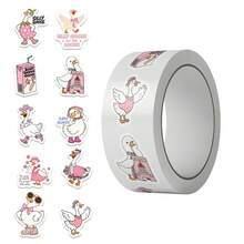 500 Stücke Silly Goose Meme Aufkleber Rolle, lustige Vinyl Aufkleber für Wasserflasche Laptop Fahrrad Tasse Sammelalbum Dekorative Handyhülle Wassertasse Skateboard Graffiti Aufkleber - 1 Set - Übersicht 3