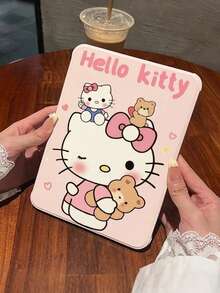 SANRIO Hello Kitty 保护套，360°旋转支架，可爱卡通保护套，带自动唤醒/睡眠功能，柔软TPU背壳防震，适用于iPad 10.9/11/12.9英寸 - 彩色 - 查看 2