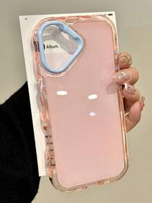 Cute Jelly Candy Color Shockproof Lens Protection Phone Case Compatible With IPhone 17 Pro Max 16 15 14 Pro Max 13 Pro Max 14 15 16 13 17 Simple Solid Color Bumper Cover - Pink - View 5