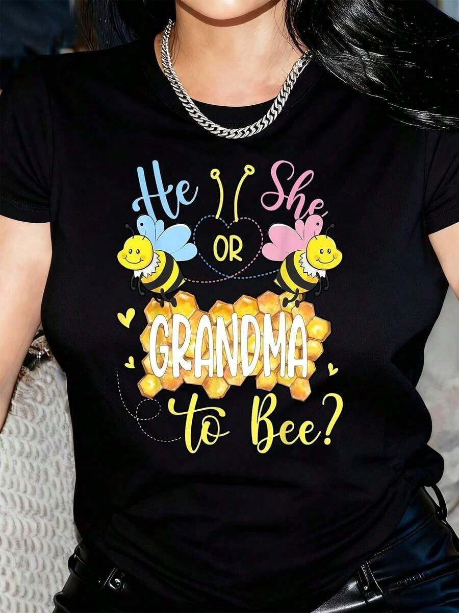 Camiseta Femenina Manga Corta Estilo Clásico Ligera Fresca Versátil Verano eñora Manga Corta Diseño Elegante Casual Ligera Uso Diario Verano - Negro - Ver 1