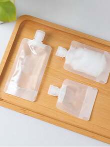 附漏斗乳液補充袋，便攜可重複使用旅行擠壓袋，防漏透明塑膠化妝液分裝袋，附翻蓋，適用於洗髮精、乳液、沐浴露，適合商務旅行、露營、開學季、日常使用，獨特生日禮物、節日禮物、派對禮物、度假禮物、開學禮物 - 彩色 - 查看 2
