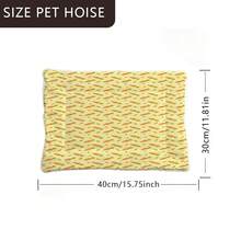 1pc Soft Pet Bed Pad With Minimalist Carrot Pattern, Washable Dog Crate Mat Suitable For Small/Medium/Large Dogs, Reversible Cat Bed Mat, 4-Season Use - Multicolor - View 7