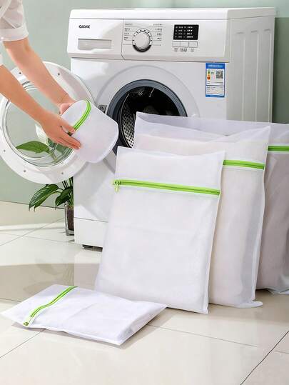 1pc Laundry Bag, Clothing Wash & Storage Bag, Washing Machine Protective Bag, Mesh Zipper Wash Bag, Bra & Lingerie Wash Bag To Prevent Deformation