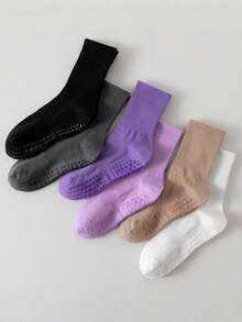 1/3/5 Pairs Yoga Pilates Non-Slip Socks, Suitable For Yoga, Pilates And Various Sports, Grip Socks, Fitness Non-Slip Socks - Multicolor - View 9