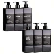 3pcs 500ml/16.9oz Refillable Plastic Pump Bottles, Includes Labels, Reusable For Shampoo, Body Wash, Cosmetics, Bathroom Shower Containers - Brown - View 18