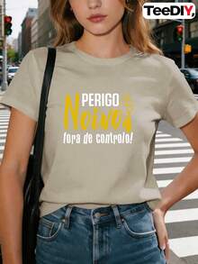 Teediy Nter Groom Women's Comfortable Lightweight Cotton T-Shirt, Limited Edition - 杏色 - 查看 12