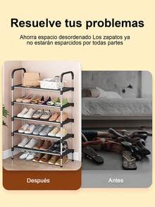 Storage Rack 3 Layers Shoe Rack Easy To Assemble, Shoe Rack 5 Tier Home Storage Rack, Shoe Rack, 3/4/5/6 Layers Shoe Rack - Multicolor - View 6