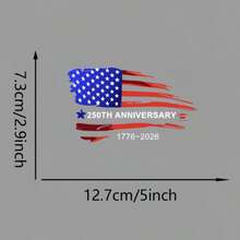 2D平面贴纸 摩托车贴纸 美国独立250周年汽车贴纸，美国独立250周年纪念贴纸，适用于水瓶、笔记本电脑、汽车、玻璃窗 - A - 查看 2