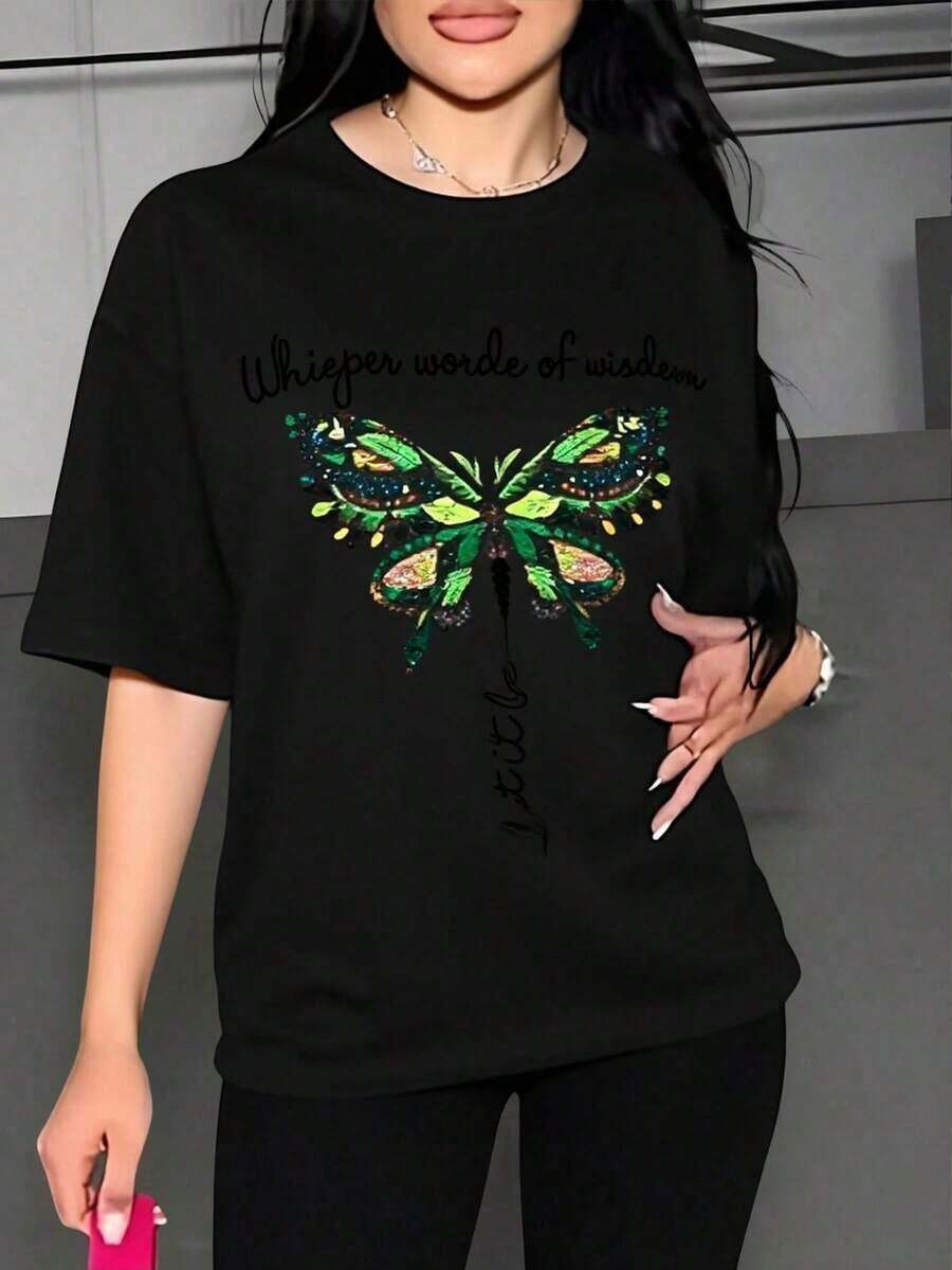 Animal  Casual  Poliéster        Deportivo  Oficina  Casa - Negro - Ver 1