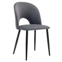Dining Chair (Set Of 2), Designer Upholstered Chair With Backrest, Velvet Seat, Metal Frame, Adjustable Feet, Diamond Pattern On The Backrest, Grey - 灰色2 - 查看 11