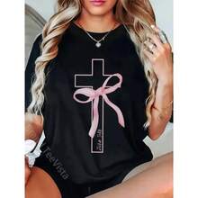 Camiseta 100% Algodón Coquette Christian con Lazo Rosa y Cruz, Versículo Bíblico Juan 3:16, Camiseta Unisex de Cuello Redondo para Hombres y Mujeres, Estilo Grunge, Álbum Gráfico 67, Divertida, Rifle, Casual, Manga Corta, Vintage, Camiseta 'In Utero', Calavera, Clásica para Hombres, Estampado de Doble Cara, Anime, Necesito Cigarrillo - Negro - Ver 1