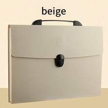 Multi-Compartment Accordion File Folder, Matte Inner Pages + Snap Lock Edges, Portable Storage, Student/Office Document & Test Paper Organizer - Accordion Bag - View 15