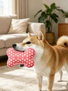 Đồ chơi cho chó Happy Puppy, dễ thương và vui nhộn, tương tác bằng giọng nói, hình xương và trái tim màu hồng, thích hợp cho chó cưng cỡ nhỏ và vừa, đồ chơi gặm nhấm hình kẹo mút trái tim kích hoạt bằng giọng nói, làm thủ công. - Nhiều màu - Xem 3