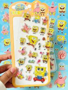 Patrick Japanese Sweet Style Toy & Candy Drip Glue Craft 3D Embossed Ocean Companion Anime Stickers, 3D Epoxy Resin Raised Glossy Waterproof Stickers With Multi-Layered Textured Feel, Durable Adhesion For Scrapbooks And Phone Case Decoration - Multicolor - View 13