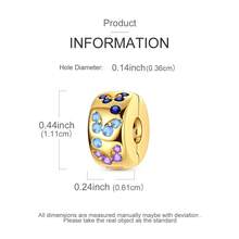 Pingente de Contas com Garra Dourada, Trevo de Quatro Folhas Eterno, Borboleta, Vida Marinha, para Fabricação de Joias de Pulseira, Presentes de Férias e Acessórios - Ouro amarelo - Visão 6