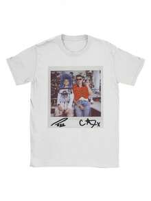 CA7RIEL & Paco Amoroso Papota Tour T-Shirts For All Genders - Vintage White Tour Graphic Tee, Crew Neck Style For Men, Retro Y2K Harajuku Streetwear, Ideal For Outfits - 白色 - 查看 1