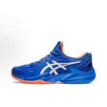 ASICS Court FF 3 Novak Synthetic Leather Comfortable And Versatile Low-Top Tennis Shoes For Men, Blue And Orange - 1041A361-960 - Xem 19