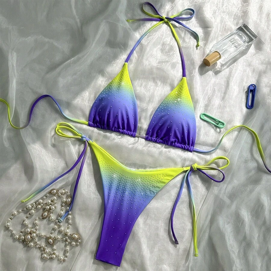 Sexy Bikini For Women 2026 With Adjustable Drawstrings, Beach And Vacation Swimsuit – Two Piece - Color 4 - View 1