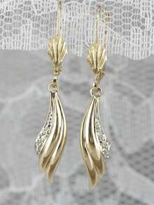 1 Pair Elegant Cubic Zirconia Teardrop Earrings, Suitable As Valentine's Day Gift For Women - 1# - View 2