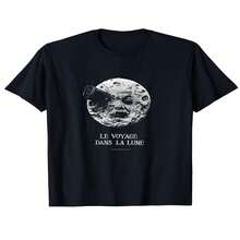 Silent Movie 1902 Vintage Graphic T-Shirt - ClassicTee With Crescent Moon Design And LE VOYAGE DANS LA LUNE, Soft And Breathable Fabric For Casual Wear, Gym, Travel And - 黑色 - 查看 2