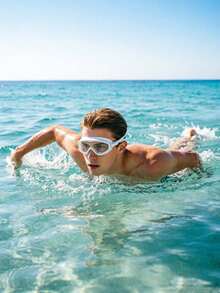 Lunettes de natation pour adultes, vision ultra-claire anti-buée et protection UV, cadeau idéal pour la rentrée scolaire, accessoire de natation essentiel, indispensable pour les vacances, choix de cadeau parfait pour les adultes, hommes, femmes et adolescents, convient à diverses activités de natation, coques oculaires en silicone souples et étanches, bandeau élastique réglable confortable - Multicolore - Voir 10