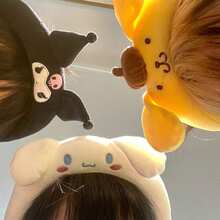 Sanrio 1/Piece Kuromi/Cinnamon Roll/Melody/Pudding Dog Anime Headband - Non Slip Soft Plush Headband, Suitable For Cute Japanese Party Accessories For Women, Suitable For Valentine's Day, Wedding, Travel Accessories, Birthday Gifts, Homecoming Season - Multicolor - View 2