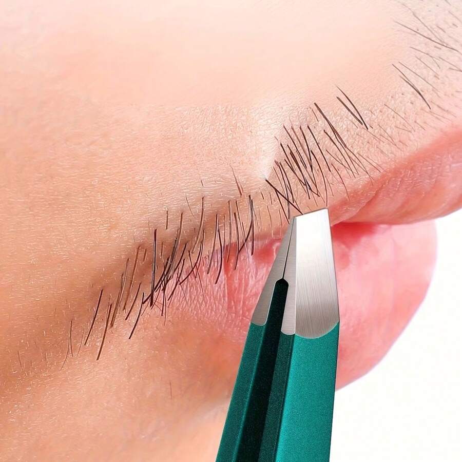 Nhíp dẹt độ chính xác cao, phù hợp cho cả nam và nữ để nhổ tóc, tỉa râu, tỉa lông mày, dễ cầm nắm.