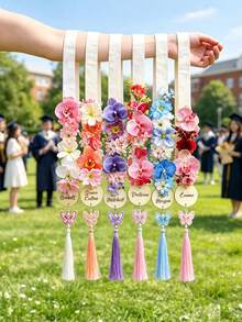 1pc Personalized Floral Graduation Lei, Customizable Text, Floral Graduation Lei With Tag, 2026 Graduate, Graduation Sash, Premium Photo Prop, Graduation Gift, Unique Gift - Multicolor - View 6