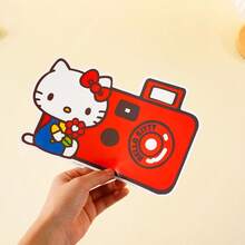 SANRIO 6张/三丽鸥Hello Kitty猫行李箱贴纸，大尺寸图案印刷，无需胶水，可爱卡通防水贴纸，适合女孩 - 多款 - 查看 6