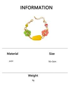 1pc Dopamine Beaded Colorful Bubble Flower Bracelet, Y2K Fashion Design, Unique Countryside Style Daily Wear For Women - Bubble Flower Beaded Bracelet - View 8