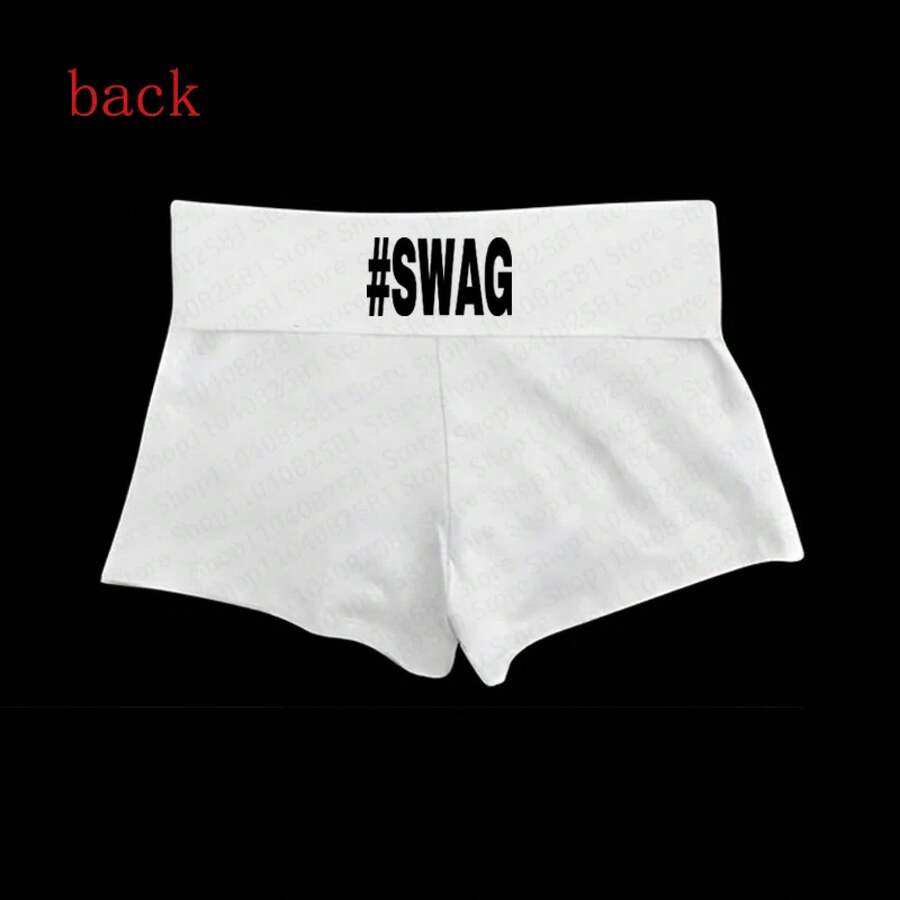 Pantalones cortos de moda gótica para chicas, estilo grunge Y2K, con diseño de letras, hip-hop, streetwear, punk, hot pants, pantalones retro únicos, emo - Sí - Ver 1