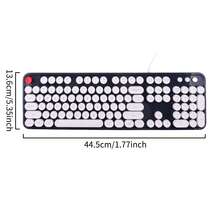 Teclado con cable MOFii Sweet de unicolor degradado, teclas redondas retro, conexión estable, plug and play sin controlador, teclas de acceso rápido multimedia integradas, adecuado para oficina, diseño de teclado completo de 104 teclas, compatible con computadoras de escritorio y portátiles - Ver 13
