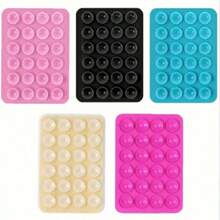 5 chiếc đế giữ điện thoại bằng silicon có giác hút, chống trượt, đa năng, hình vuông. - Nhiều màu - Xem 1