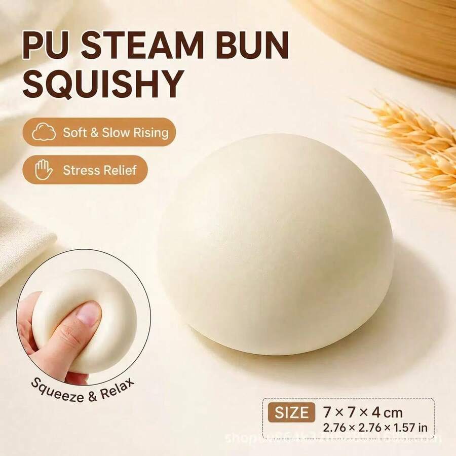 1个PU材质慢回弹仿真食物减压玩具，麻糬包捏捏乐减压小工具 - 彩色 - 查看 1