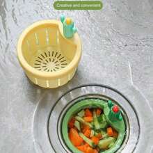 Innovative Cactus Kitchen Waste Strainer Press Release Draining Basket Multifunctional Green Cactus Sink Filter Net - A - View 8