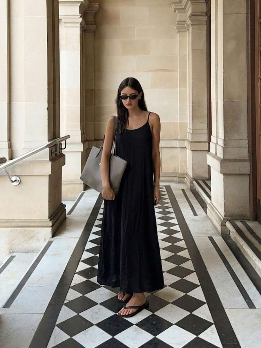 Summer French-Style Elegant Slip Dress With Cardigan Two-Piece Set, Slimming And Flattering Vest Dress