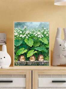 40x50cm/16x20in 可愛刺蝟雨中 DIY 數位油畫手工藝 成人居家裝飾 節日禮物 - 40*50厘米 - 查看 3