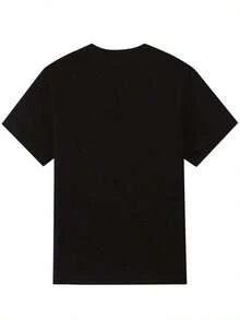 Playera Dama Estampado 3 PáJaros Coloridos, Camiseta DiseñO Cartoon Divertido Con Aves Estilizadas, Top Casual Estilo GráFico - Negro - Ver 2