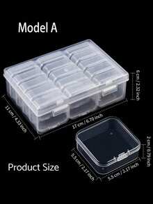 15pcs/Set Mini Transparent Plastic Storage Boxes: Ideal For Small Items, Jewelry, Hardware, Stationery, DIY Arts And Crafts - B - View 8