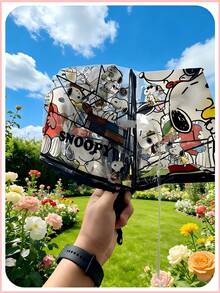 SNOOPY 1把史努比透明折叠伞，可爱透明雨具，适合日常通勤、上学、旅行，是史努比粉丝完美的返校、生日、毕业礼物。 - 彩色 - 查看 2