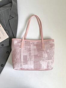 Tas Tote Bahu Wanita Mewah dan Serbaguna Model Terbaru - Berwarna merah muda - View 5