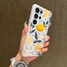 Funda para teléfono: Funda multicolor electrochapada para Samsung S23, a prueba de golpes, suave, resistente a las manchas, con ilustración de limón. - Verde - Ver 3