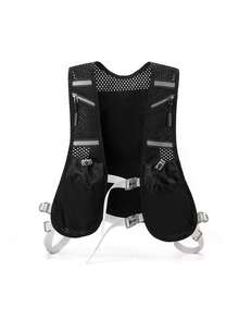 Colete de Corrida Ultraligeiro de Alta Capacidade com Faixas Refletivas e Design de Múltiplos Bolsos, Cinta Ajustável na Cintura, Mochila Hidratante de Tecido de Malha Respirável Adequada para Corredores Masculinos e Femininos, Maratona, Trail Running, Ciclismo, Caminhada e Esportes ao Ar Livre - Preto - Visão 13