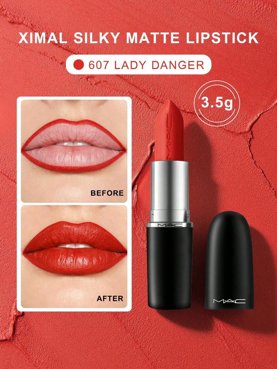 Lipstik MAC XIMAL Silk Matte - 609 Lady Danger - 3,5g/0,12oz - 607 Lady Danger - View 1