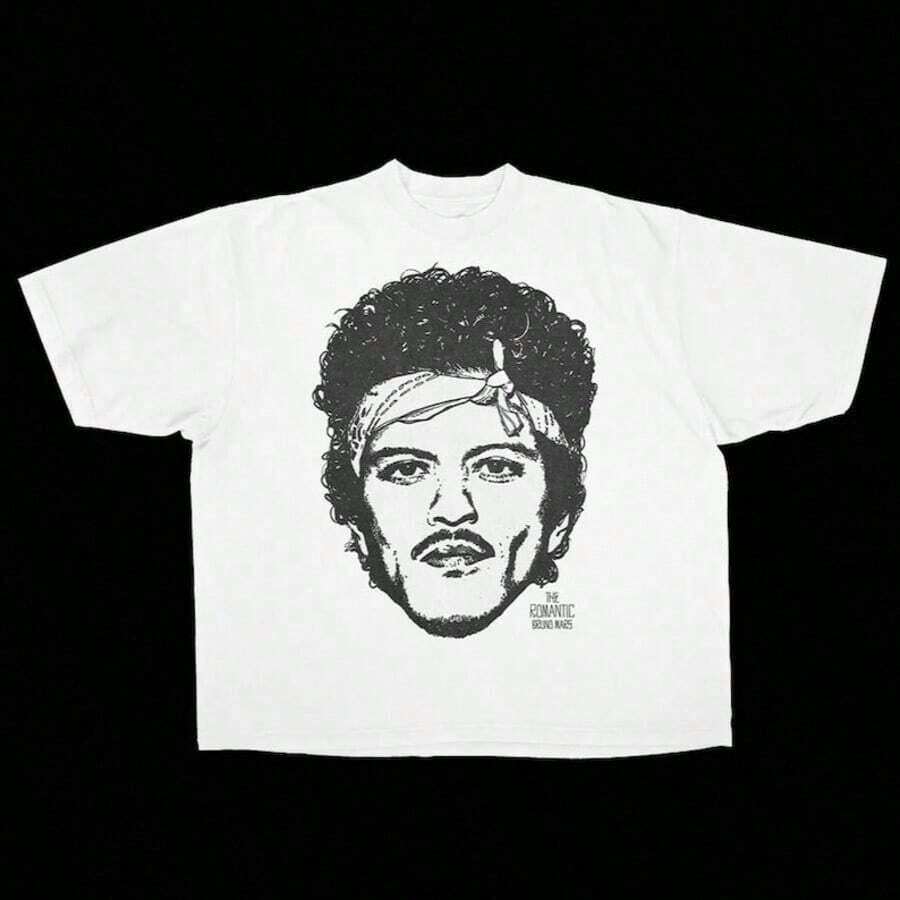 Romantic Concert T-Shirt, Mars Style Merchandise T-Shirt, Concert Gift T-Shirt - White 3 - View 1