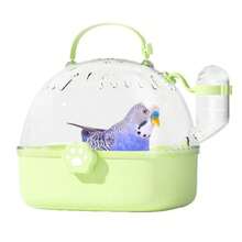 Bird Carrier Travel Cage, Small Pet Carrier Case, Portable Compact Design, Includes Water Bottle, Ideal for Outdoor Travel with Parakeets, 7.24x6.42x6.69 Inch, Sturdy Material - Verde - Ver 1