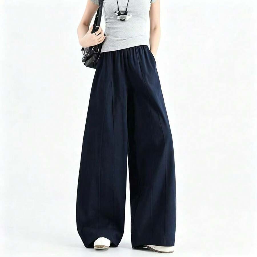Women Pants - Navy Blue - View 1