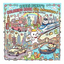 KAWAI Rabbit - สมุดระบายสี: การผจญภัยในเมือง - กระต่ายน้อยน่ารัก - ดู 10